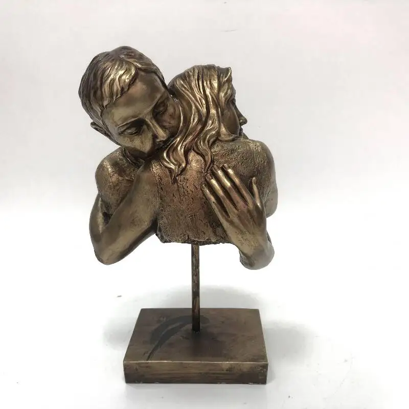 Artistic Creative Figure Sculpture Couples Ornaments Bronze Figurine Person Home Decoration Resin Crafts