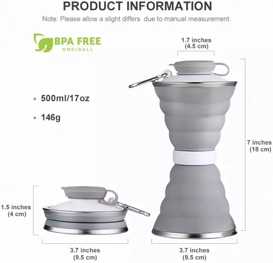Оптовая продажа бутылка для воды спортзала портативная герметичная Питьевая Пластиковая Складная спортивная чашка