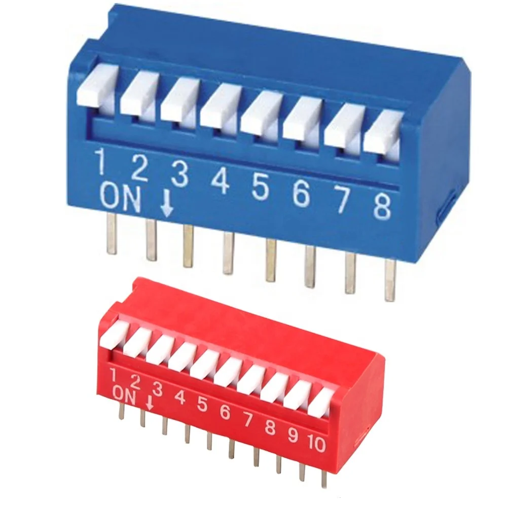 DIP SWITCH DP Series blue or red switch connector