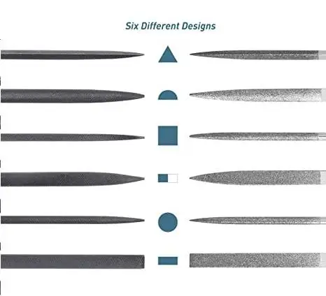 Professional precision needle files mini diamond needle file kit customized metal needle file