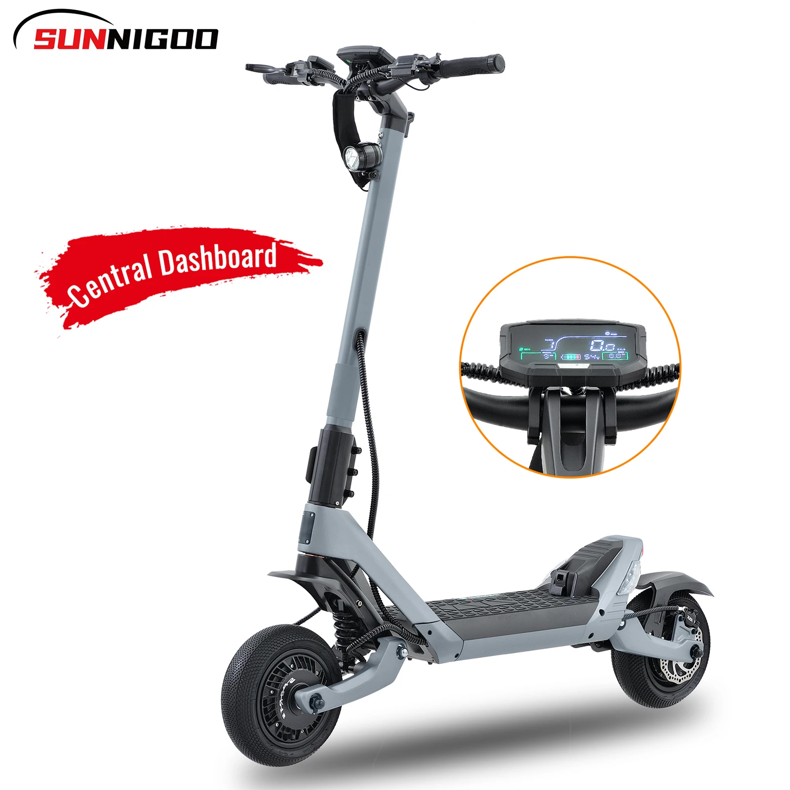 SUNNIGOO Smart Electric Scooter With LED Center Screen And Patented Folder E-scooter For Adults
