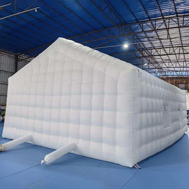 Outdoor Trade Show Advertising Oxford Fabric Cube Tent Dome LED Lighting Inflatable Mobile Night Club for Event Party