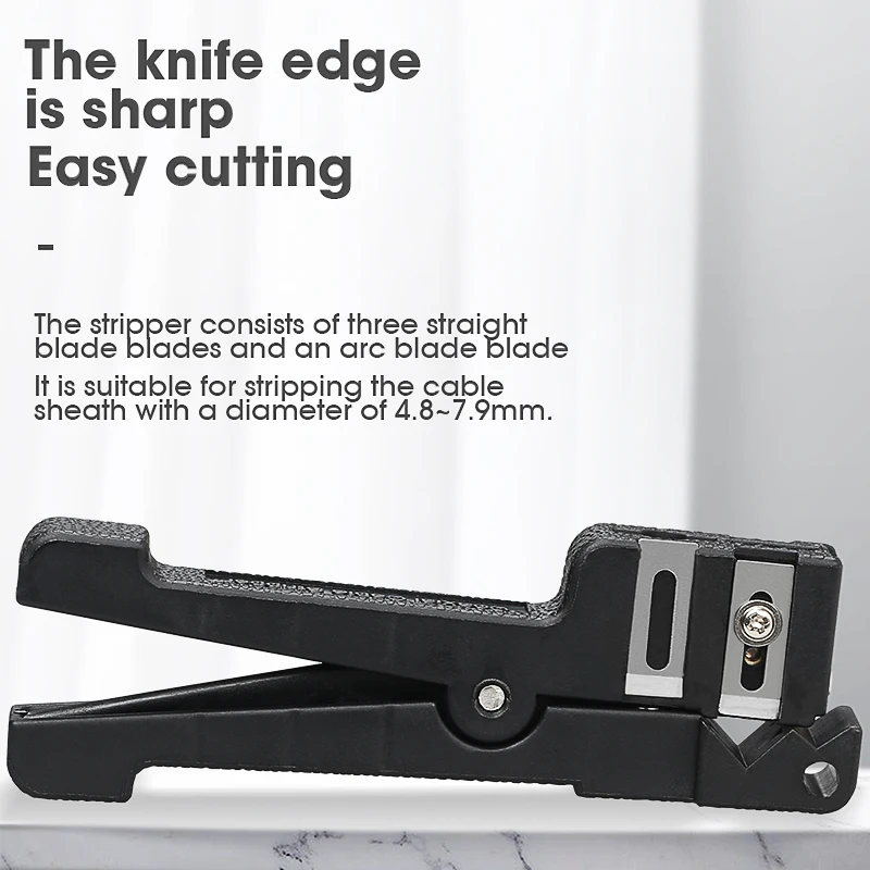 45-165 45-165Coaxial Cable Stripper Fiber Optic Stripper Transverse Beam Tube Open and Stripping Knife Loose Casing combination