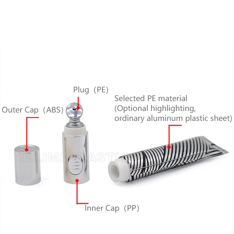 19mm Vibrating Eye Cream Tube with Ceramic Tip Ideal for Serums and Eye Creams Unique and Innovative Design