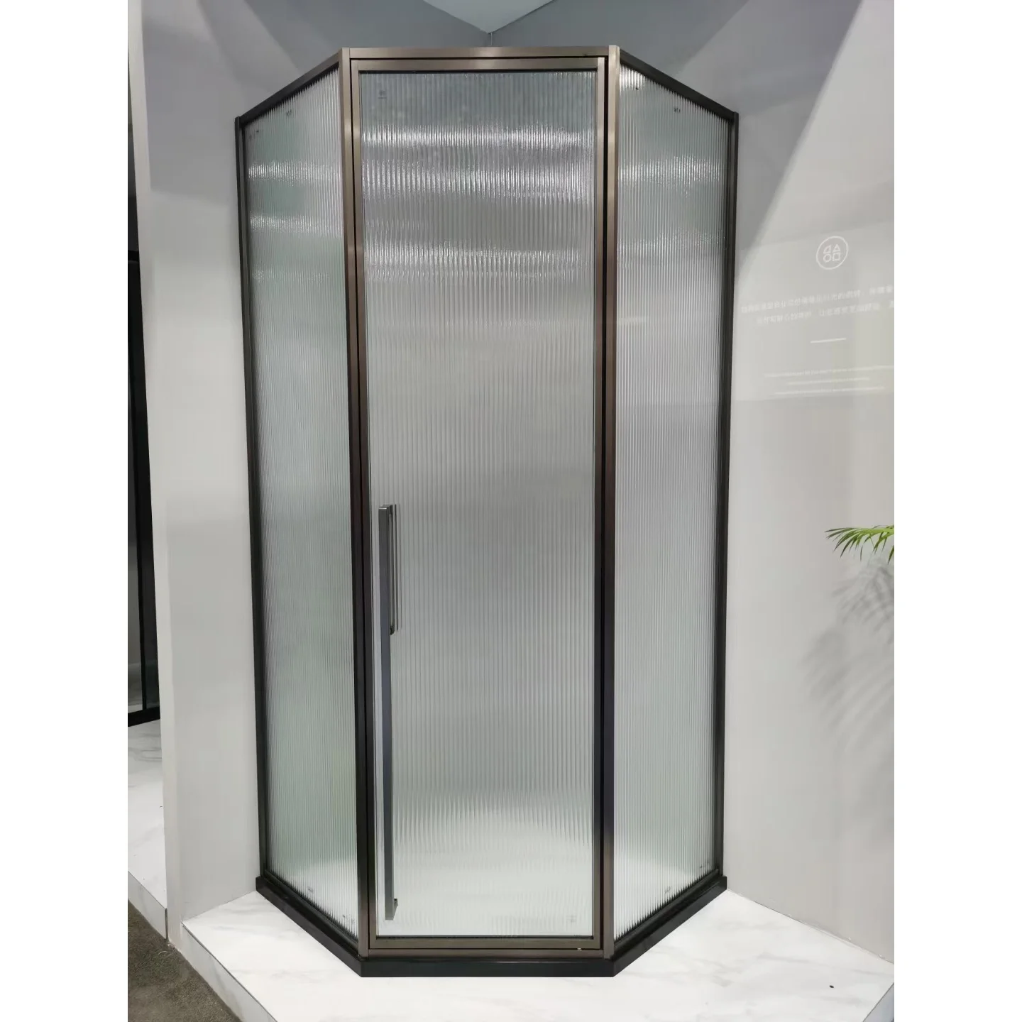 frameless sexy clear glass water proof shower room 4+4 laminated glass hinged shower cabin