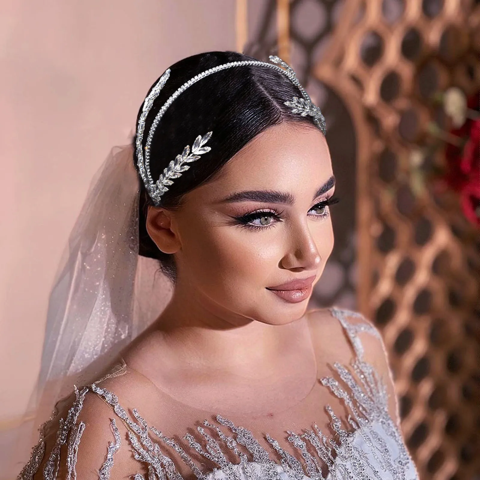 2023 made hand rhinestone wedding dress accessories bridal hair band