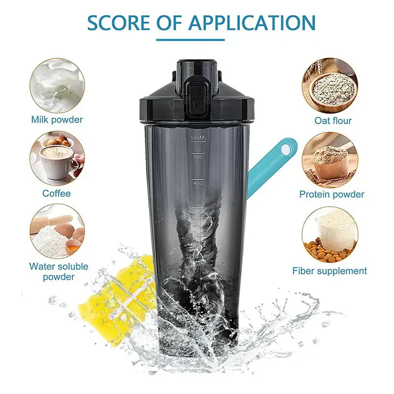 TEDI Customization Color Tumbler Bpa Free Vibrating plastic water bottles Protein Gym Sport Shaker Water Bottles To Drink