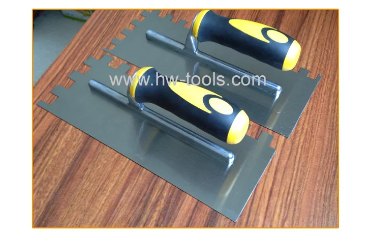 construction tool Plastering trowel with mirror polished stainless steel blade wooden handle