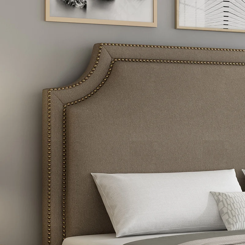 
New fashion and personality simple leather bed modern bedroom furniture leather double bed storage bed for thickened headboard 