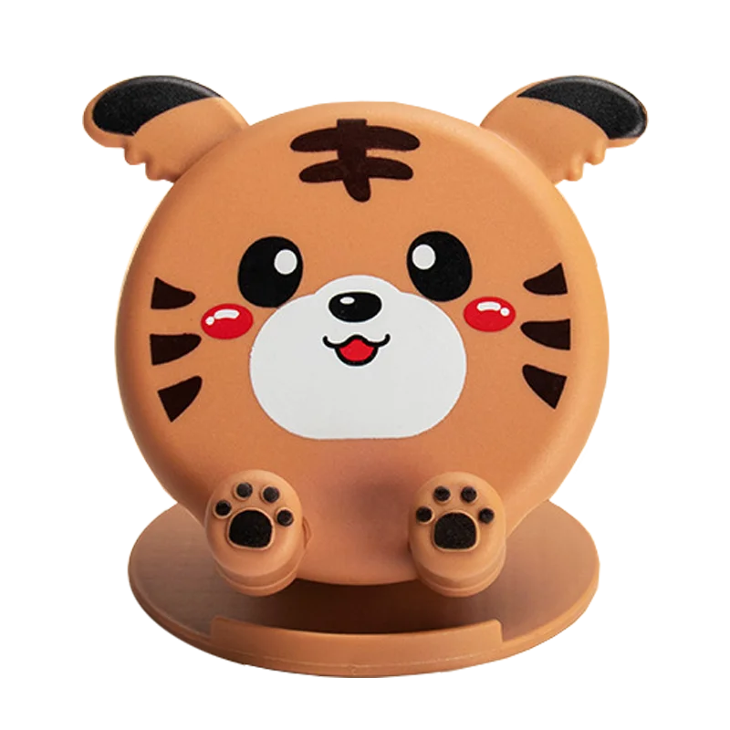 Newest Hot Sale Different Animal Icons Panda Cat Tiger Head Cartoon Desk Cellphone Holder