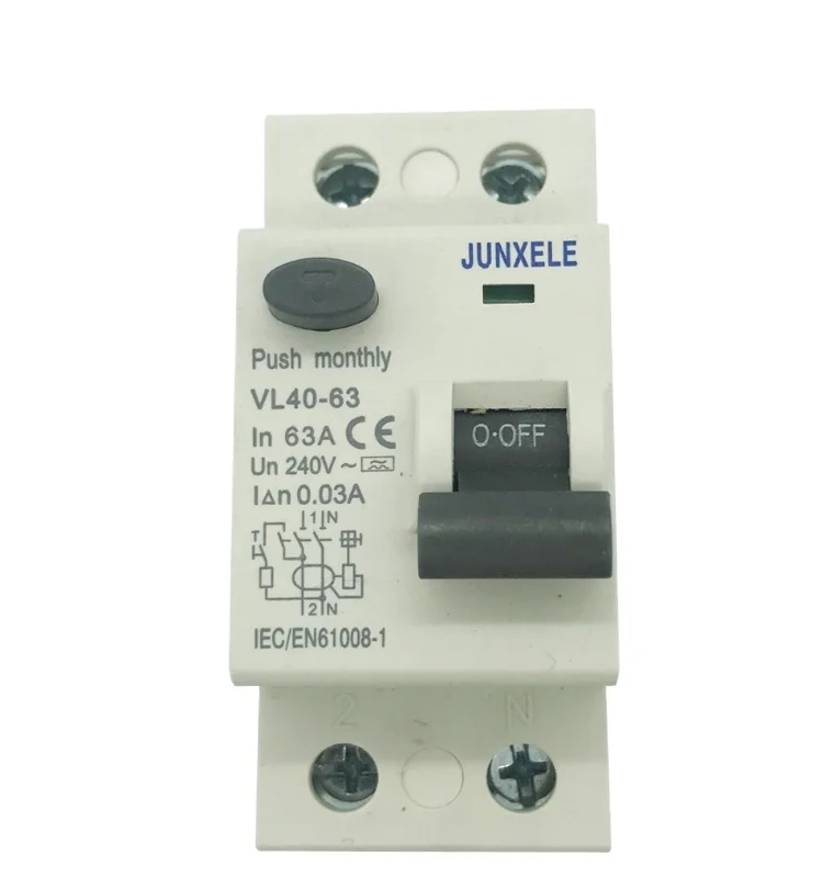 VL40-63 2P 32A 40A 50A 63A 80A 100A 30mA 100mA TYPE A/AC/S RCD time delay RCCB Circuit breaker