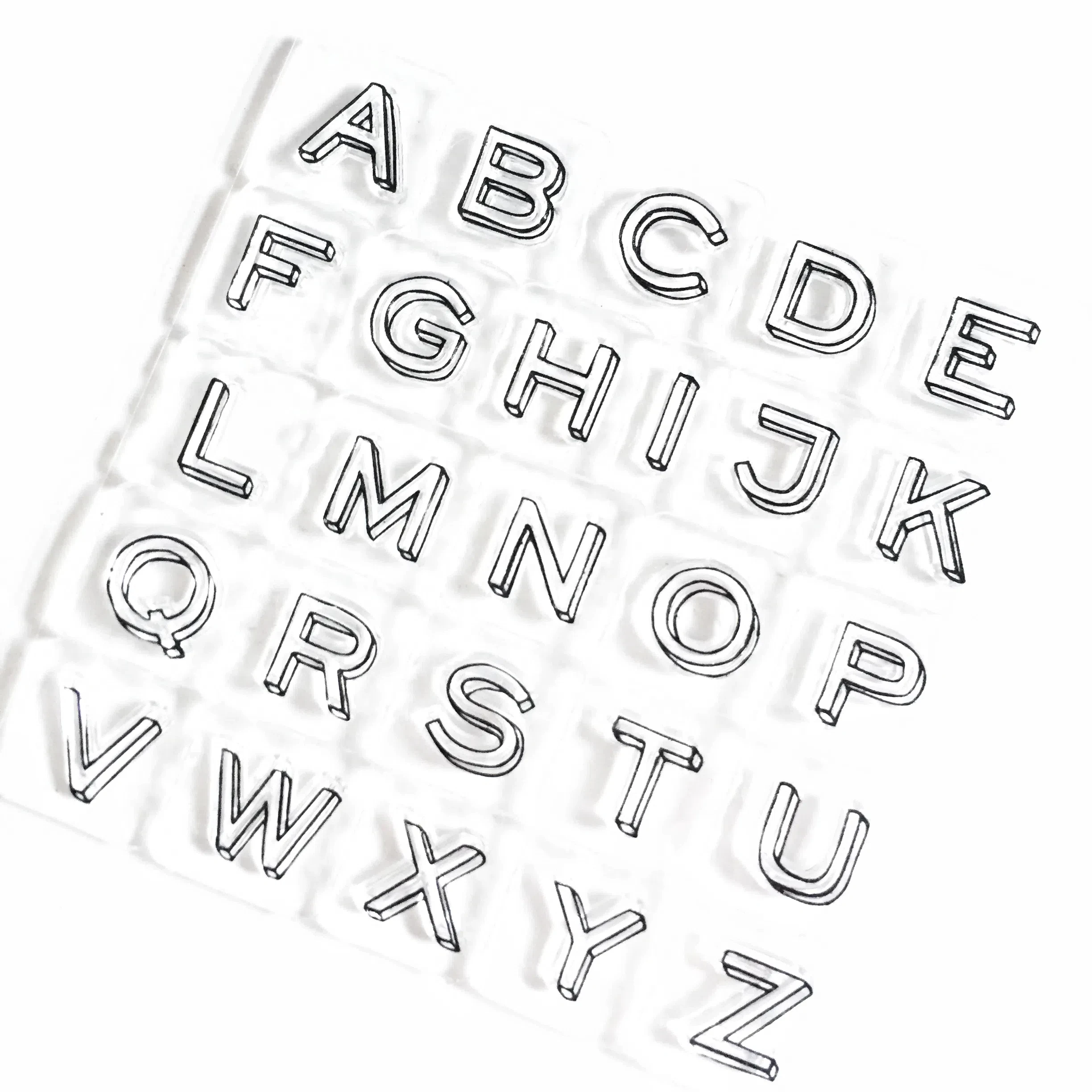Clear Stamps Manufacturer Customized Alphabet Clear Stamps 26 Letter Stamps Scrapbooking Greeting Cards Postcards Decoration