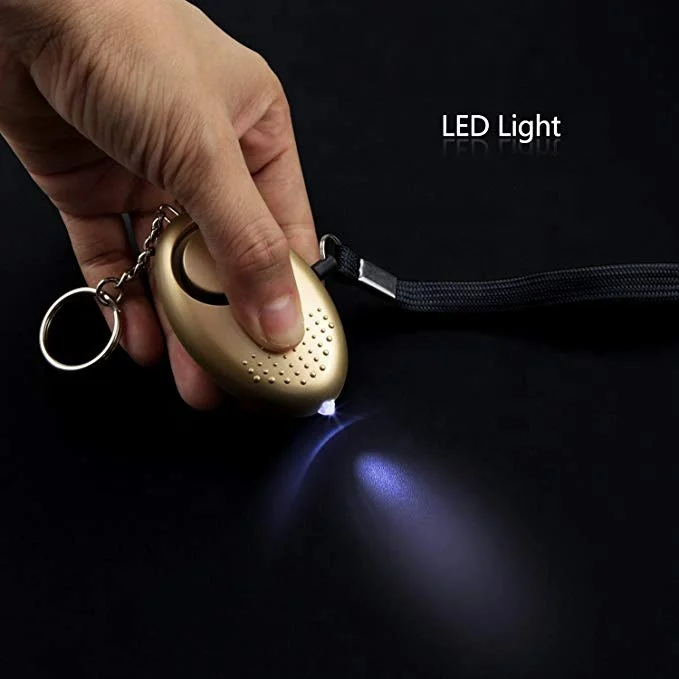 Mini Personal Alarm Flashlight Key Chain Pendant Flashlight USB Charging Self-defense Lighting Field Camping Outdoor Equipment