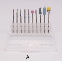 Nail Drill Bits Set Tungsten Steel Alloy Polishing Head 10 pcs For Nail Grinding Machine Grinding Brush Exfoliate Polished stick