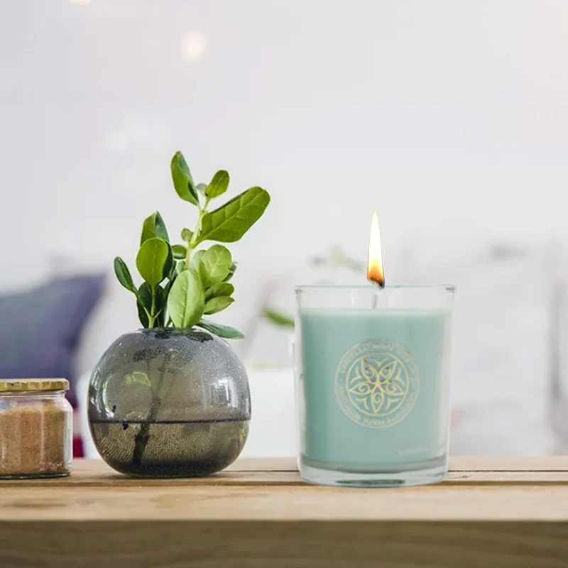 Glass Cup Aromatherapy Scented Wax Candle Custom Gift Boxes Luxury Jar home fragrance