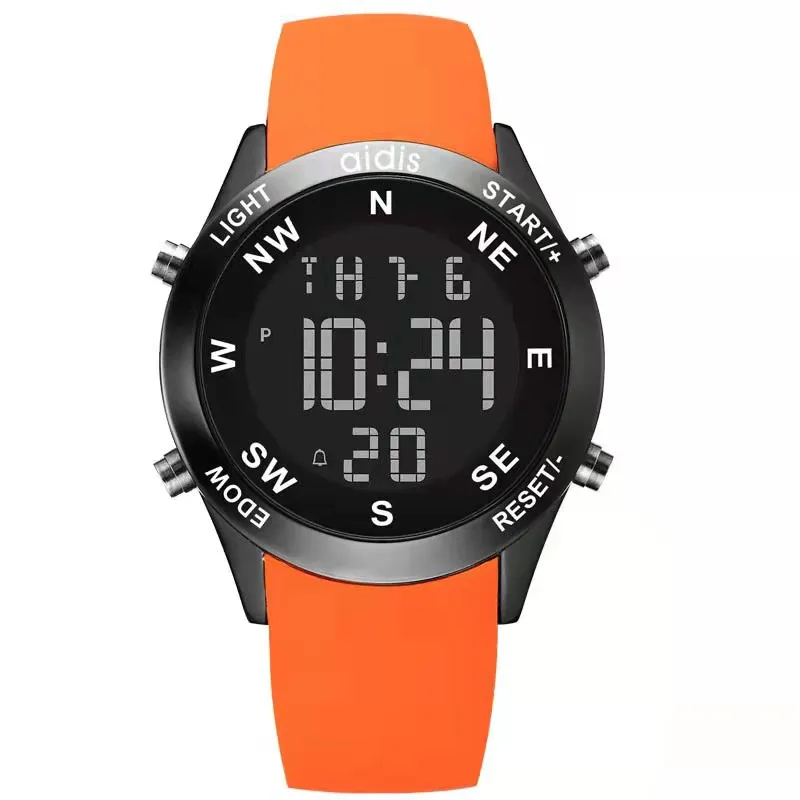 addiees-MY1466  Luminous Multi-FunctionWatch Outdoor Mountaineering WhistleFlint Waterproof Digital Sports Watch For Men