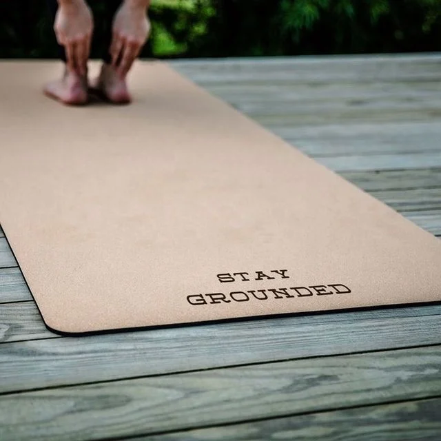Luxury customized printed eco friendly 100% natural rubber designed pilates mat cork yoga mat