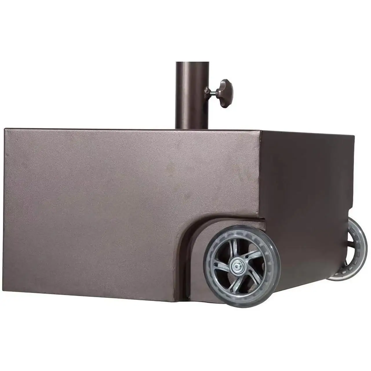 2-in-1 Patio Umbrella Base, Fillable Umbrella Stand with 2 Universal Wheels, Garden Flower Box with Drainage Hole