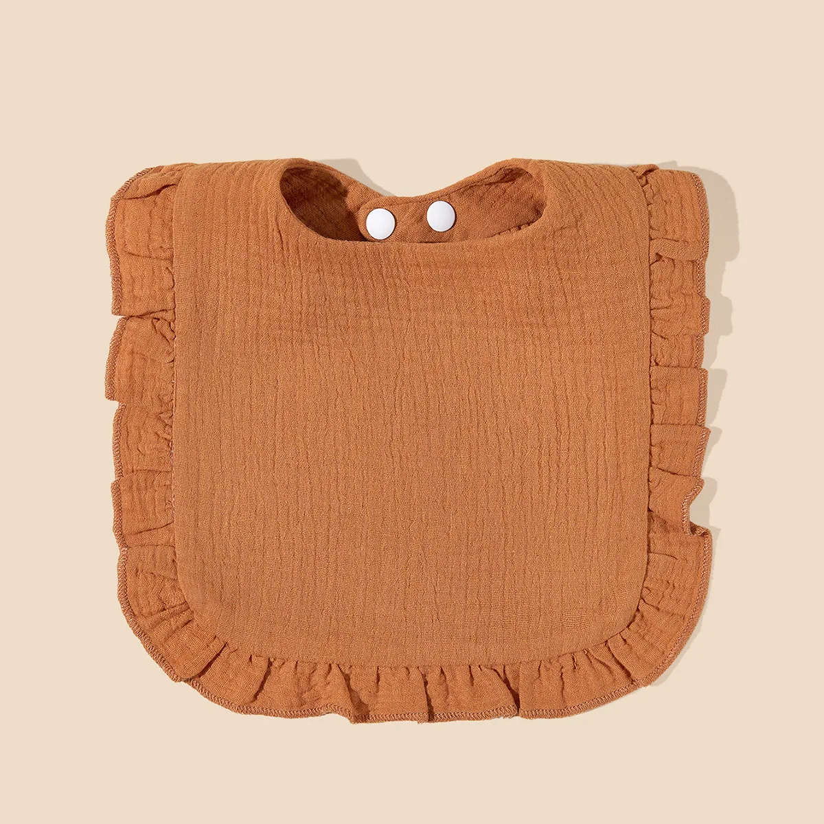 Muslin Baby Bibs Ruffled  Bandana Drool Bibs Cotton for Unisex Boys Girls Solid Colors Set for Teething and Drooling