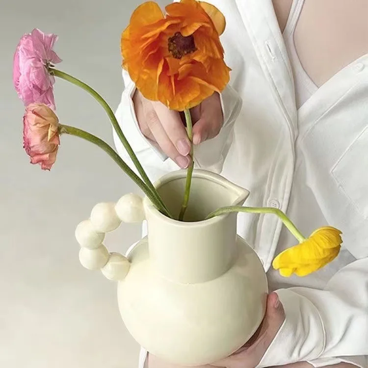 Flower Vase Wedding Decorative Ceramic Vases Modern Room Decor Planters for Plants Cachepot for Flowers Modern Room Home Decor