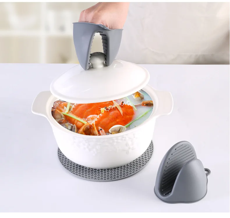 
7pcs Set of gloves with cotton Mini Oven Gloves Silicone Heat Resistant 