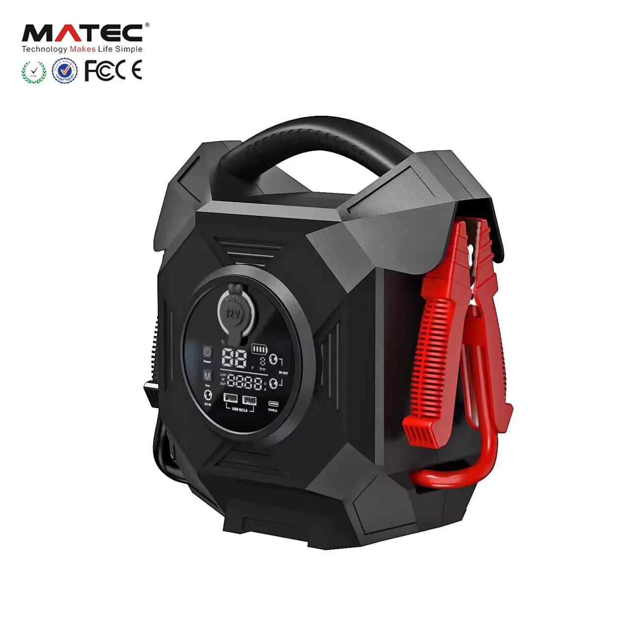 New Intelligent Jump starter in auto starter 12V/24V truck heavy  jumpstarter for heavy duty battery starter 6000A
