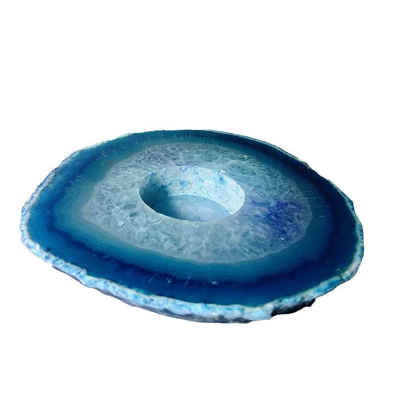 Agate Slice Tea Light Holder