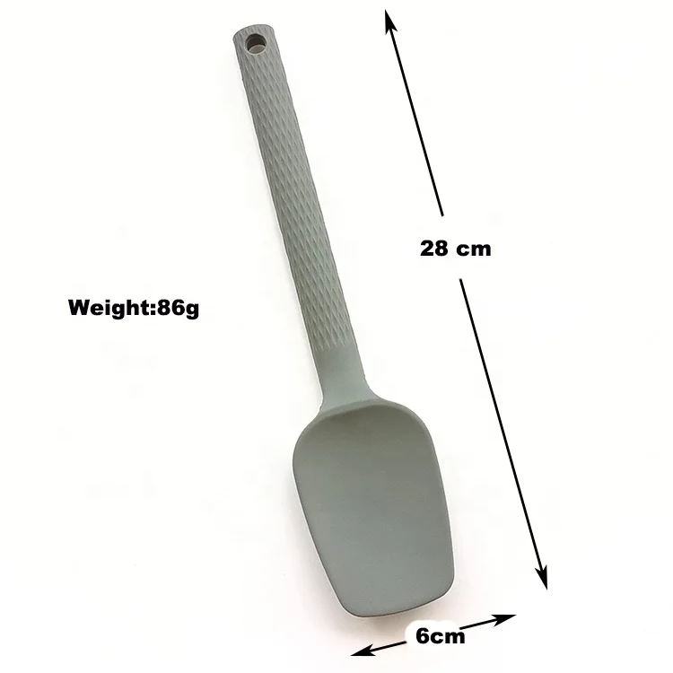 Wholesale New Pattern Printing Heat Resistant Non Stick Silicone Spatula Nylon Handle For Cake Baking Spatula