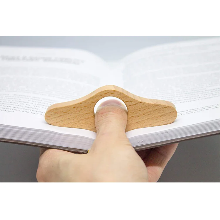 Gifts for readers Wooden thumb book page holder For reading card page