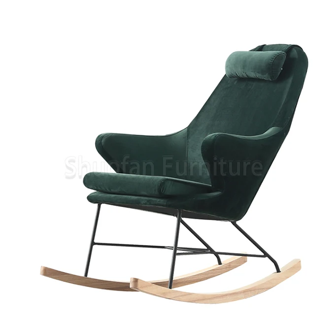 Modern Design Living Room Chair Fabric And Wood Recliner Single Sofa Chair