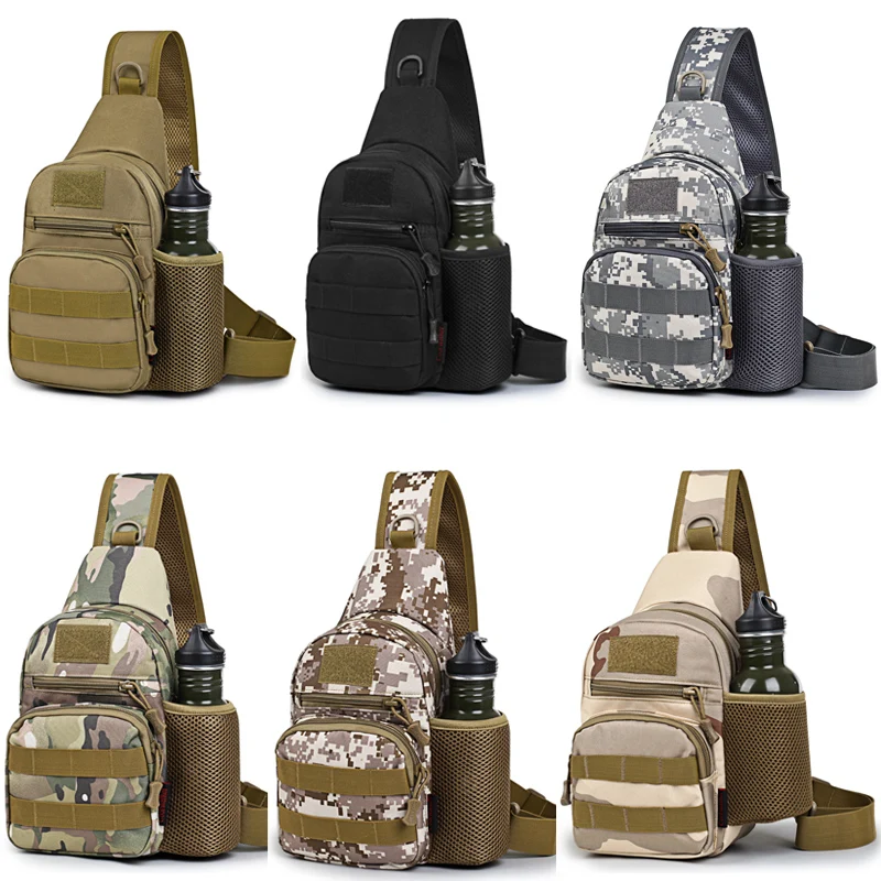 Mens Backpack Messenger Shoulder Pack Sling Tactical Assault Military Chest Bag