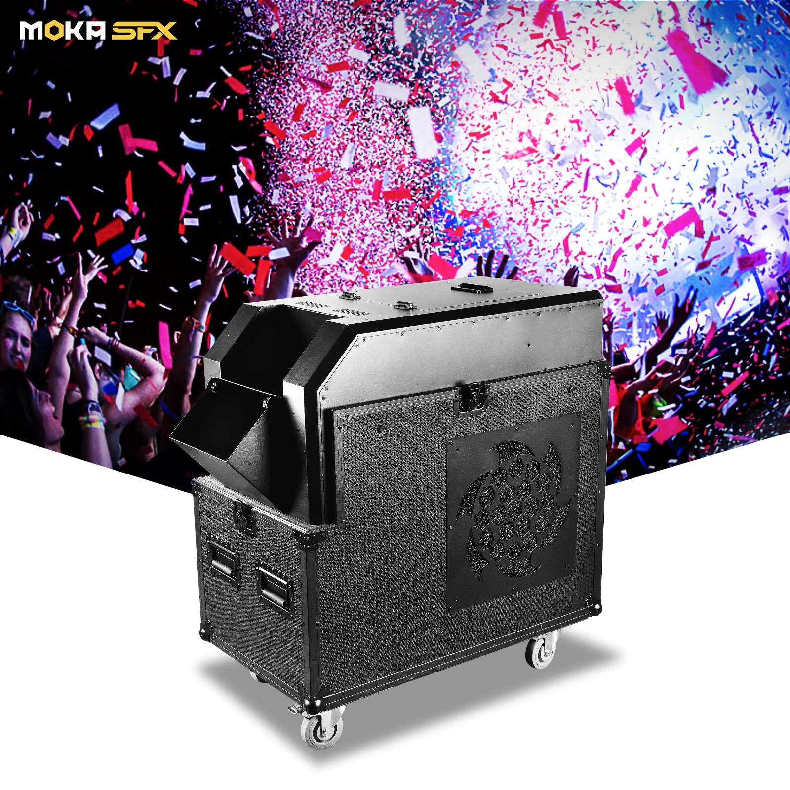 Moka sfx 220V 3000W Electric Confetti Blower Machine Big Shot Confetti Drop Cannon Maker Blaster Machine For DJ Club Stage Event