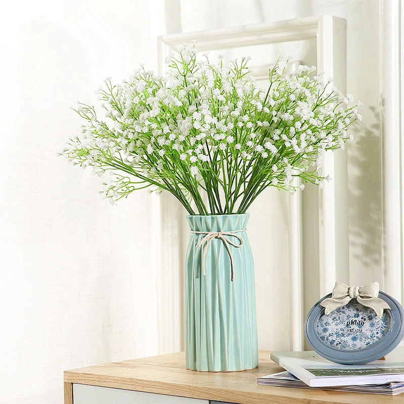 Wholesale Artificial Flowers Dry Babys Breath Silk Decorative Flowers Wedding Bouquet Plastic Flowers Living Room Decoration
