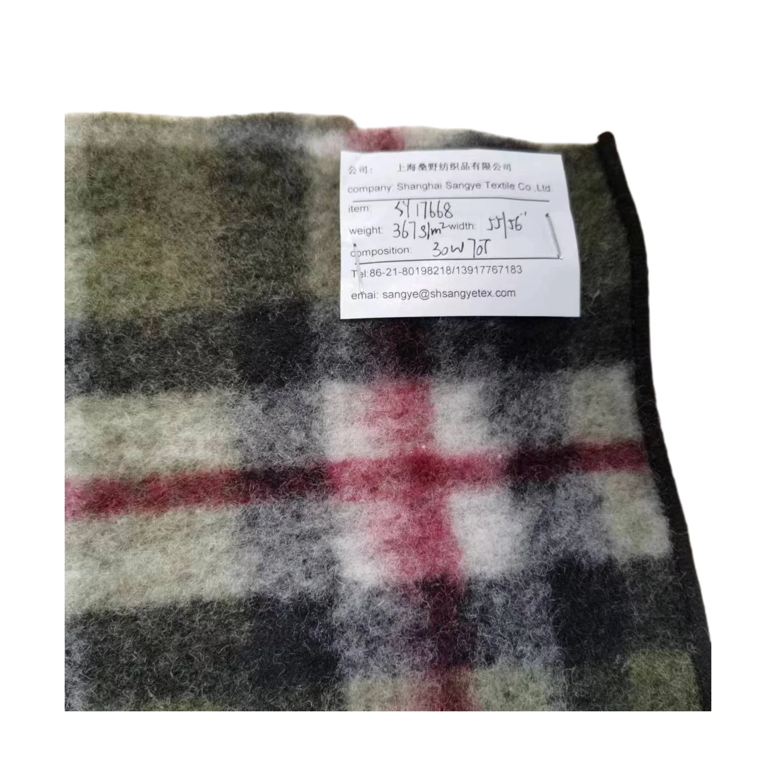 Wool polyester fabric single--faced popular check style medium weight coats jackets  women girls winter season