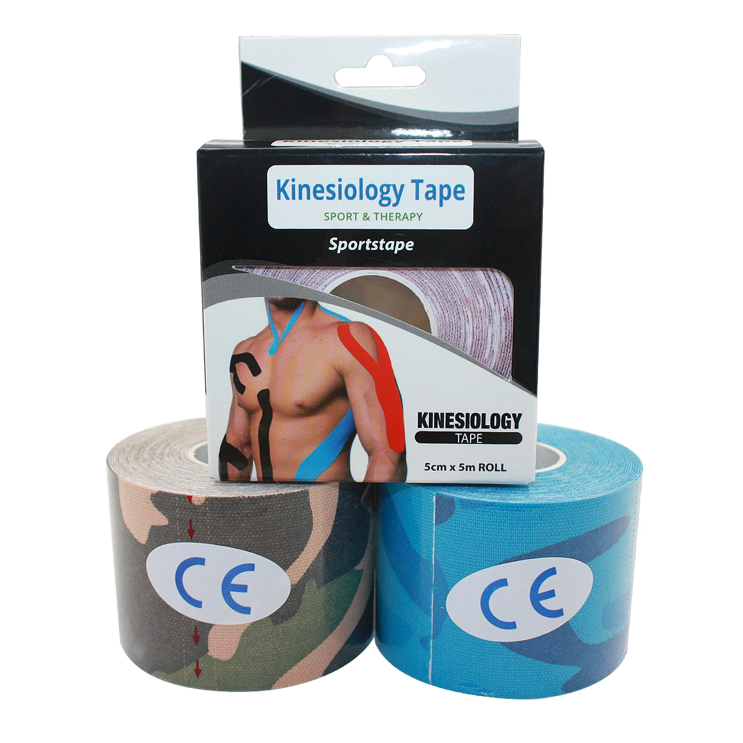 Wholesale Sport Elastic Adhesive Tex Sports Printed Medicare Kinesiology Tape