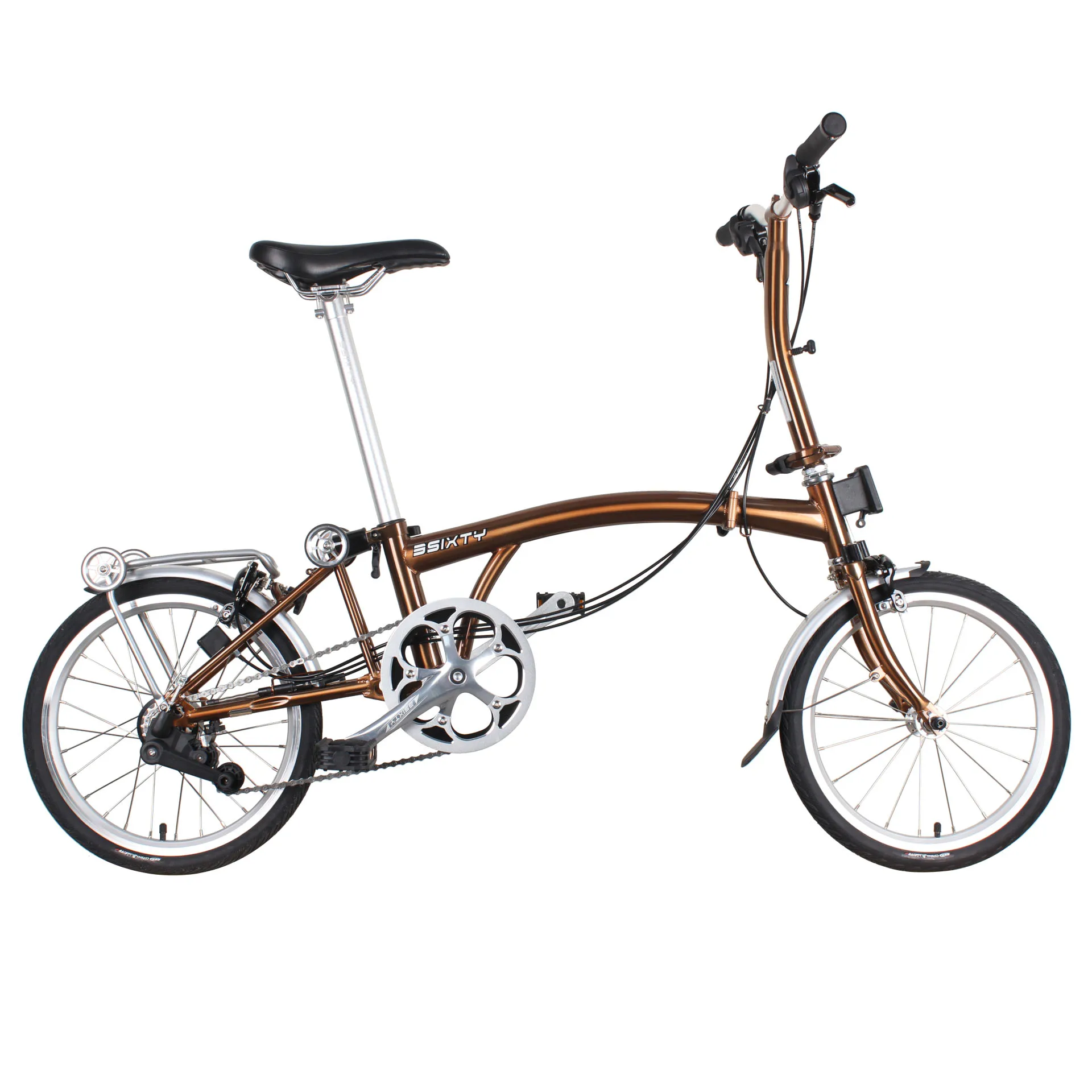 3Sixty Folding Bike 16 Inch 6 Speed Y-Bar S6 Electro Bronze