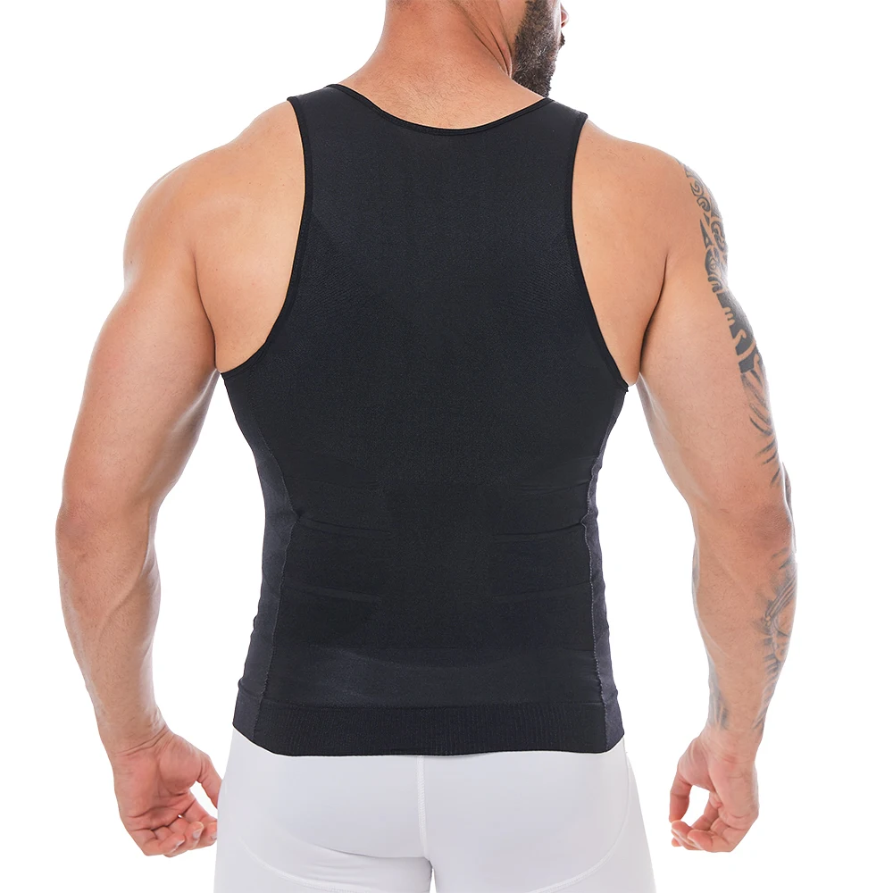 LKBX01 мужская майка для похудения Утягивающая тела компрессионная рубашка