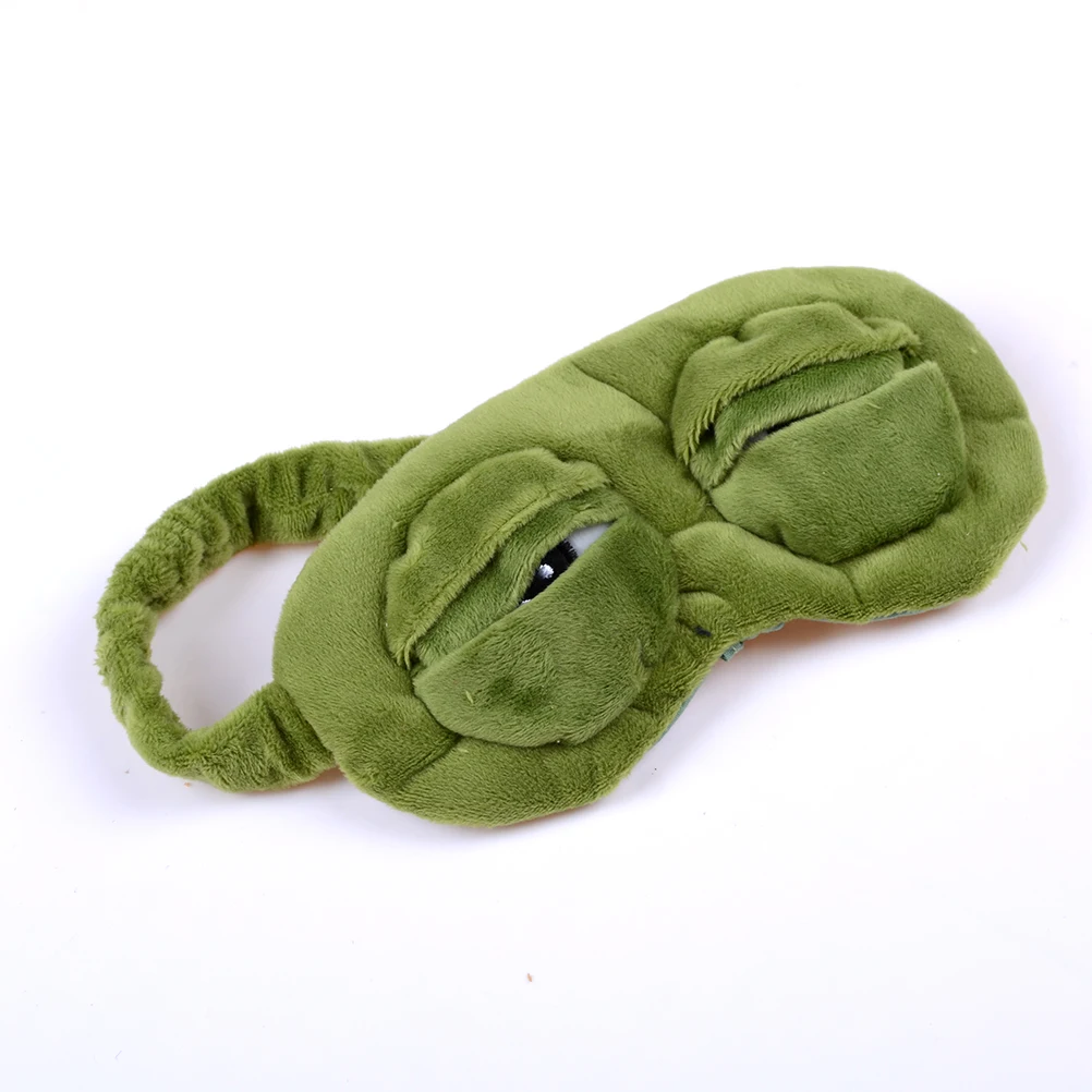 Cartoon Frog Sleep Mask Eyeshade Plush Eye Cover Travel Relax Gift Blindfold Cute Patches Cartoon Sleeping Mask for Kid Adult