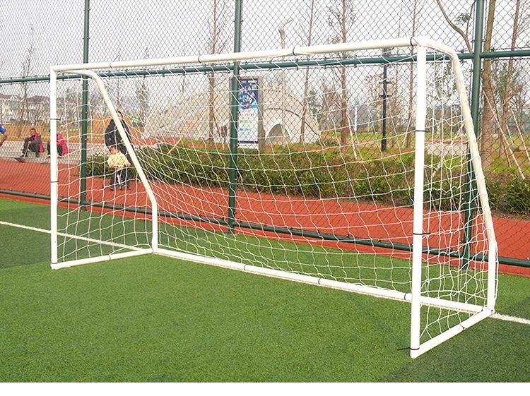 New Children 12*6 Ft.Regulation Size Metal Soccer Goal w/Weatherproof Portable HDPE Net Rebound Football Goal