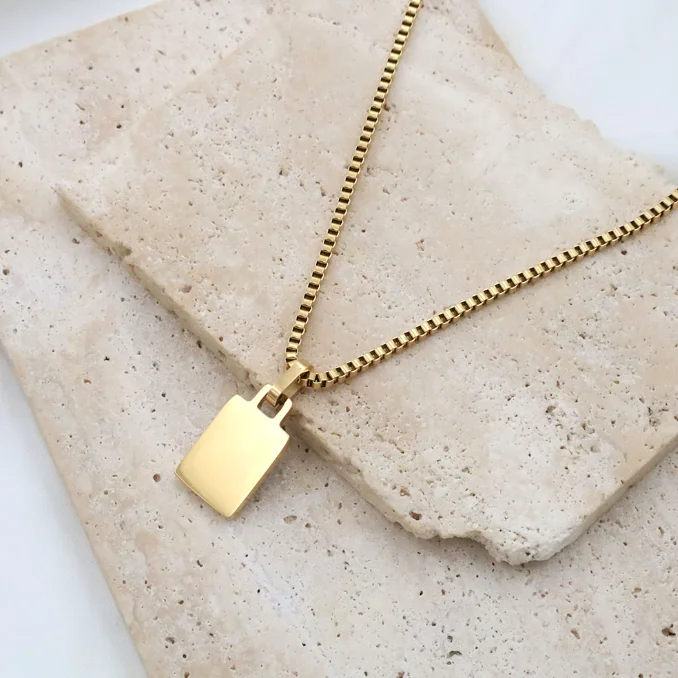 Europe And The United States Ins Light Luxury Sweater Chain 18k Stainless Steel Inlaid Natural Stone Pendant Necklace Women