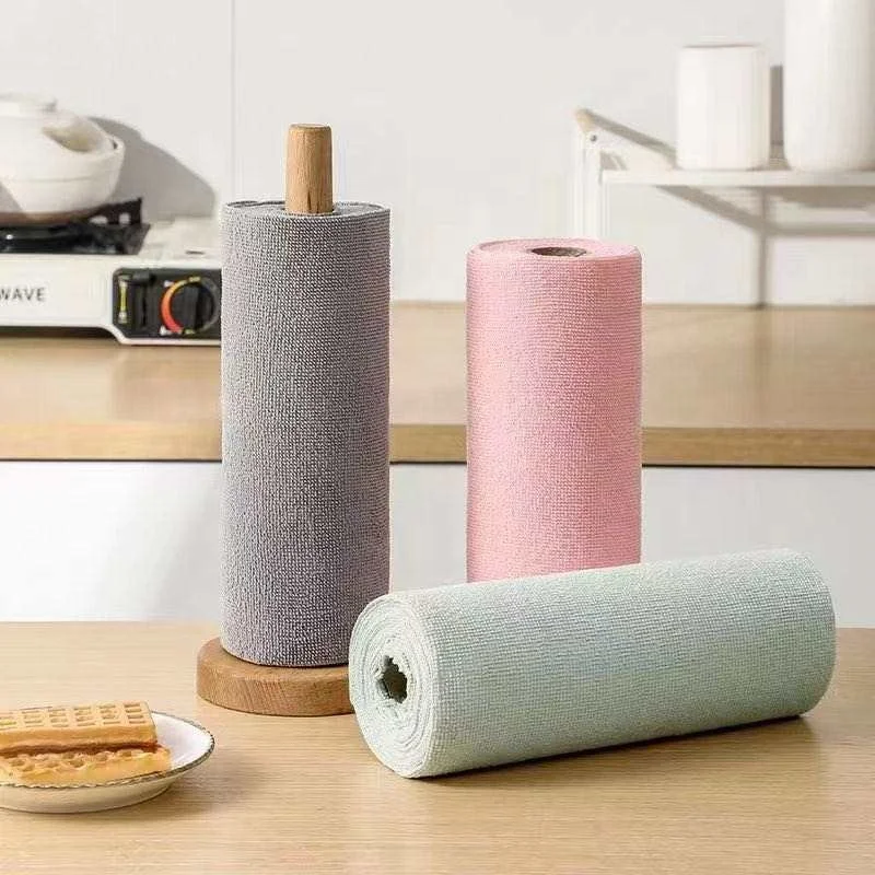 kitchen towel roll dish rag cloth pack kitchen cleaning towels  tear away cleaning cloth multi purpose microfiber