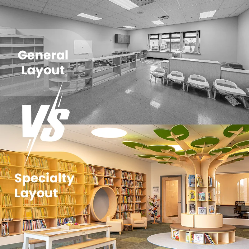 Library Tree Bookshelf Preschool Daycare Reading Center Kindergarten Bookcase Floor Decoration Children Indoor Folding Den
