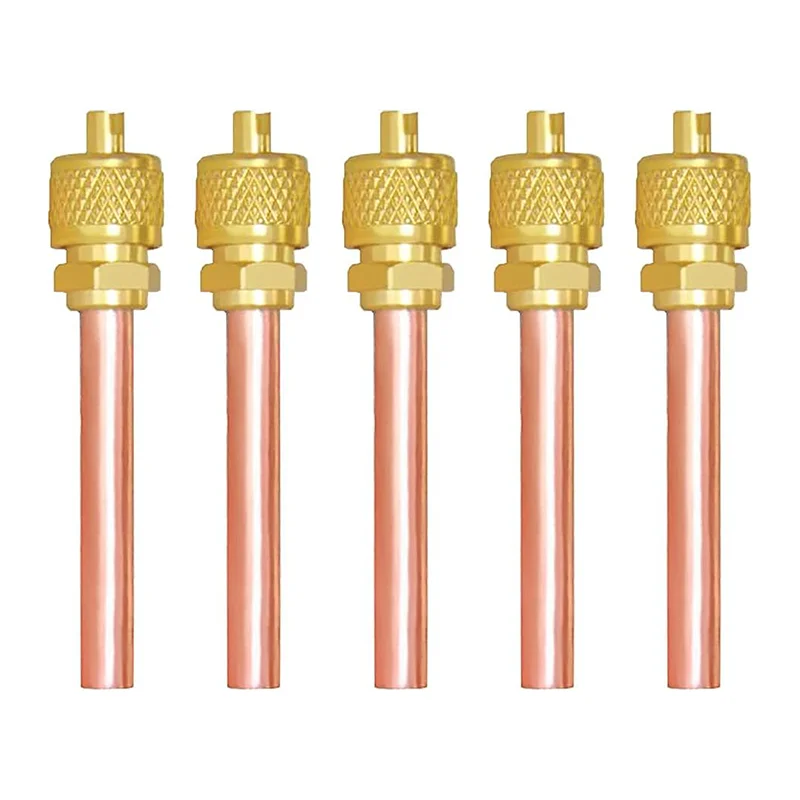 1/4 Inch Metal One-Way Air Conditioner Valve Refrigeration  Accessories Copper Tube OD Filling Access Valve Monodirectional