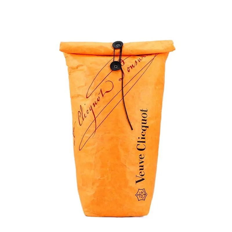 Custom Print Leakproof Waterproof Washable Kraft Paper Thermo Bags Insulated Dupont Tyvek Brown Paper Lunch Bag with logo