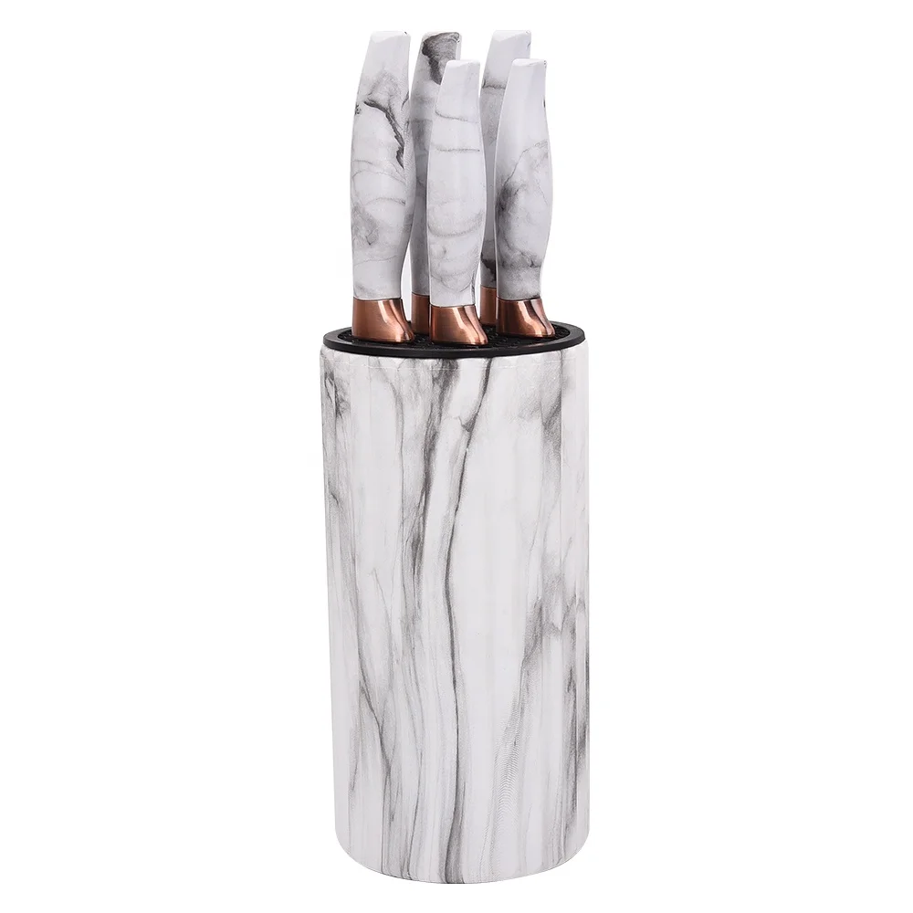 
Stainless steel marble marble set handle five knives stainless steel serrated knife 