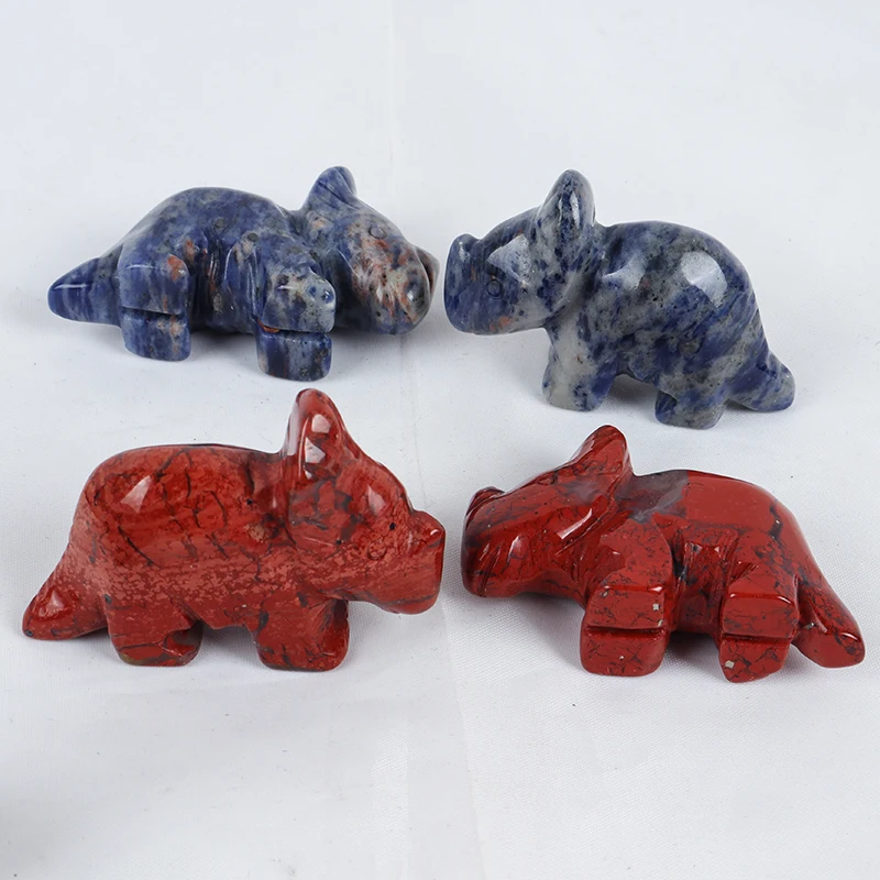 2 Inch Wholesale Healing Gemstone High Quality Crystal Animal Crystal Dinosaur Figurine For Gift hand carved  Dinosaur Craft