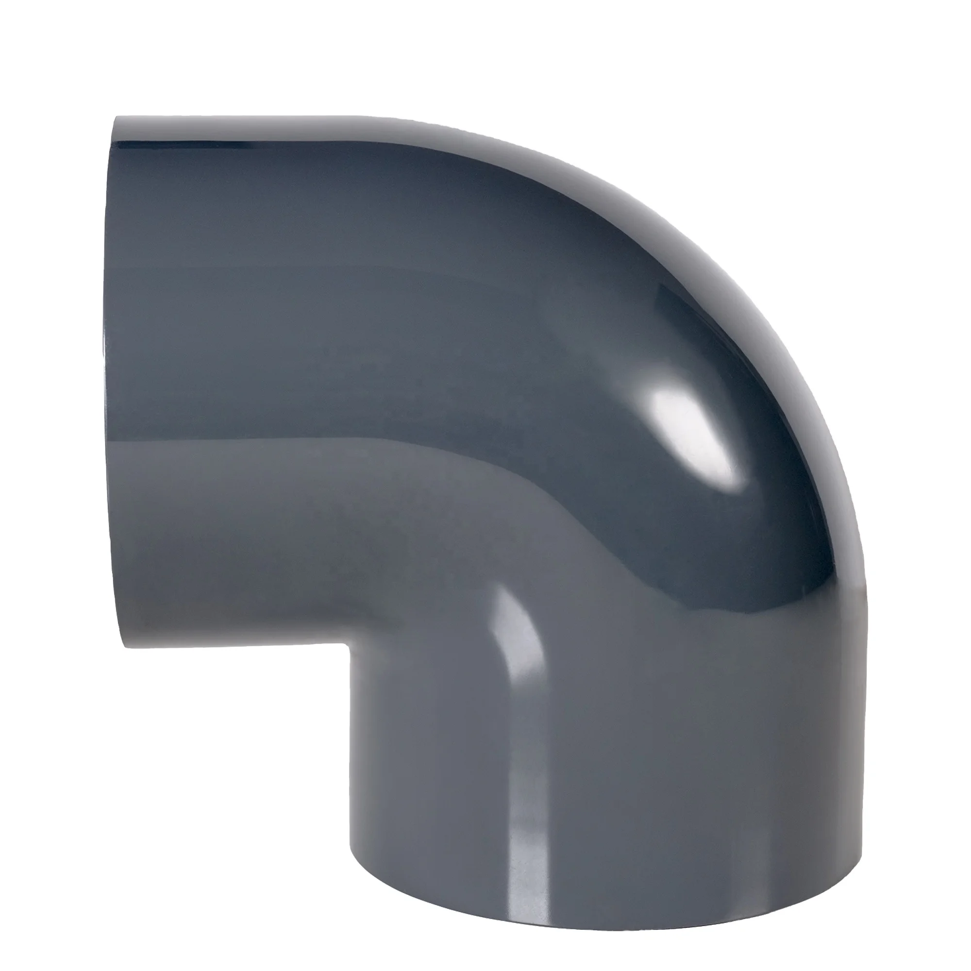 High quality Product Elbow 90 Degree Upvc Fitting Pipe fittings for water System in Irrigation with Connection colour dark gray