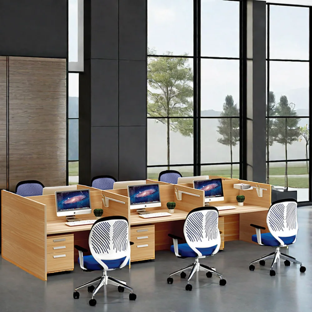 Hot Selling Modern 6-Person Office Workstation Newest Series Screen Wholesale Supply office workstation staff table partition