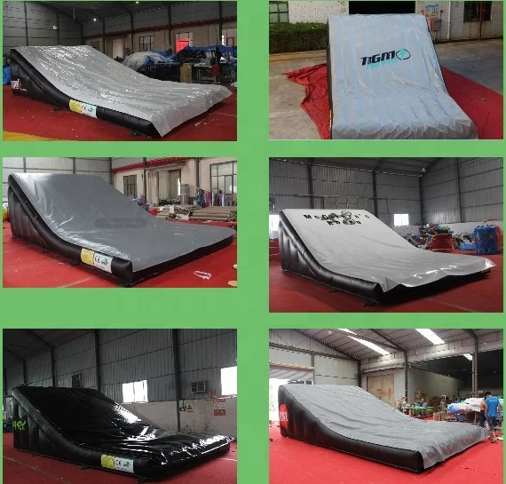 Commercial ready to ship Inflatable fmx air bag lander, Inflatable mountain bike air bag,Inflatable airbag ramp bmx FMX for sale