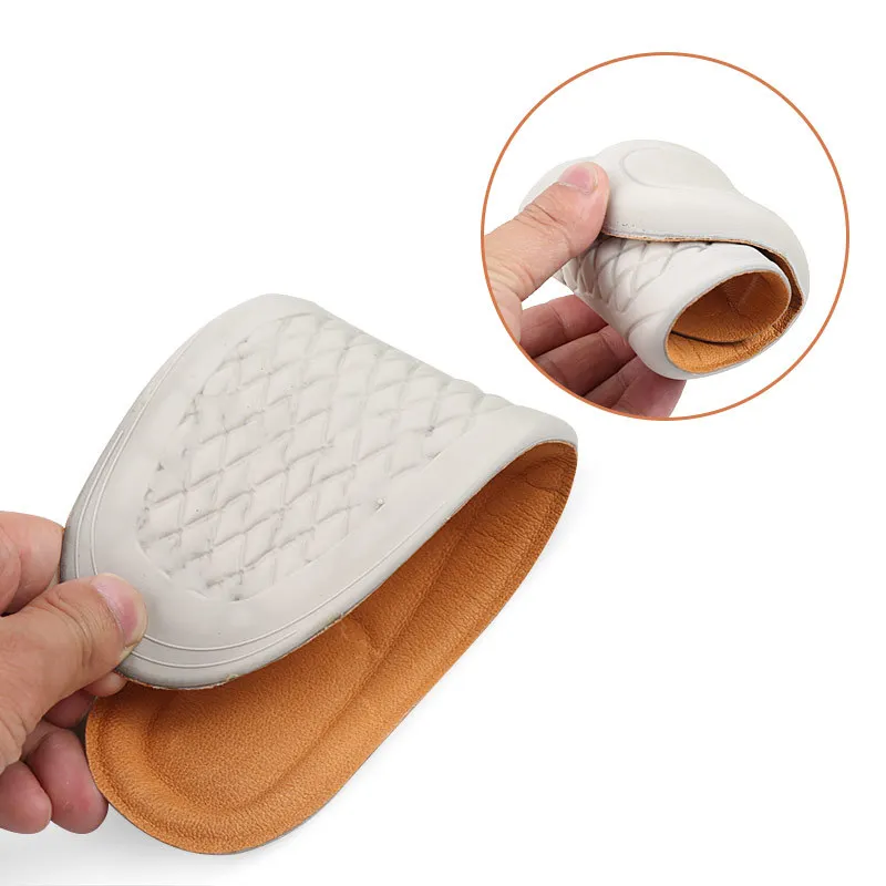 S-King Cowhide Genuine Leather Elastic Massage Orthotic Insoles